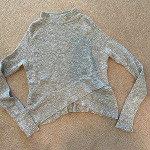 Free People Grey Mock Neck Sweater